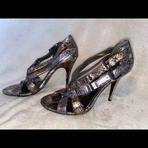 Metallic Snake Skin Guess Stilettos
